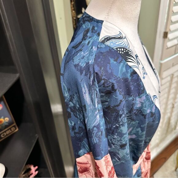 Anthropologies Tori Cropped Floral Boho Kimono One Size - Picture 7 of 12